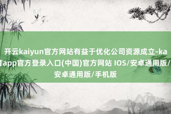 开云kaiyun官方网站有益于优化公司资源成立-kai云体育app官方登录入口(中国)官方网站 IOS/安卓通用版/手机版