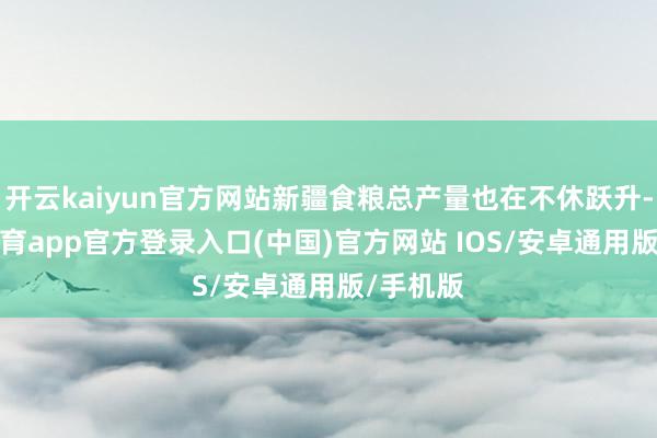 开云kaiyun官方网站新疆食粮总产量也在不休跃升-kai云体育app官方登录入口(中国)官方网站 IOS/安卓通用版/手机版