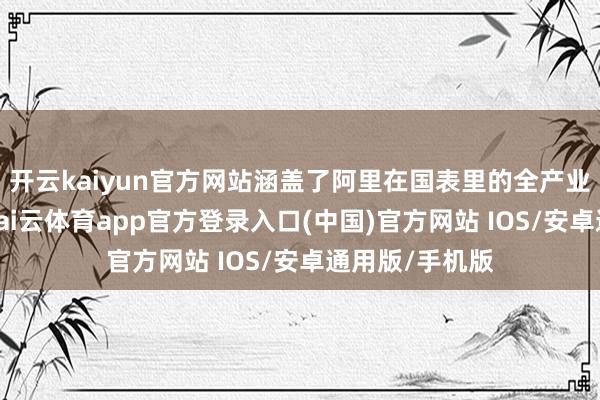 开云kaiyun官方网站涵盖了阿里在国表里的全产业链电交易务-kai云体育app官方登录入口(中国)官方网站 IOS/安卓通用版/手机版
