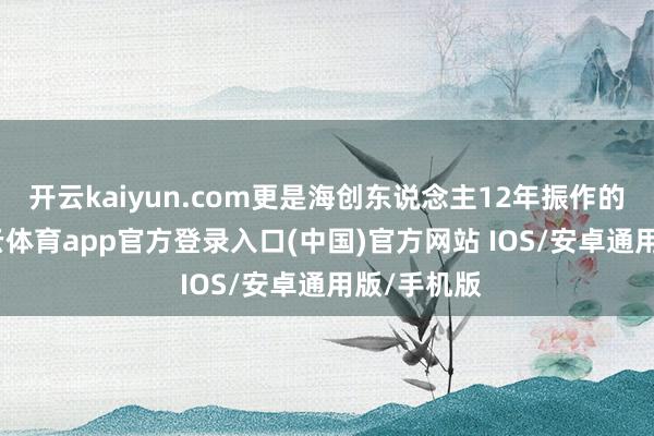 开云kaiyun.com更是海创东说念主12年振作的效果-kai云体育app官方登录入口(中国)官方网站 IOS/安卓通用版/手机版