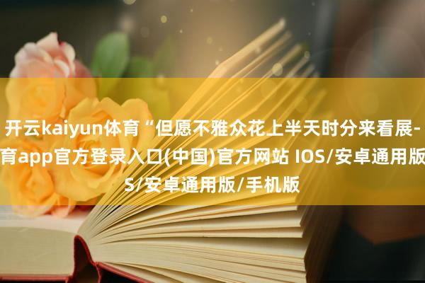 开云kaiyun体育“但愿不雅众花上半天时分来看展-kai云体育app官方登录入口(中国)官方网站 IOS/安卓通用版/手机版